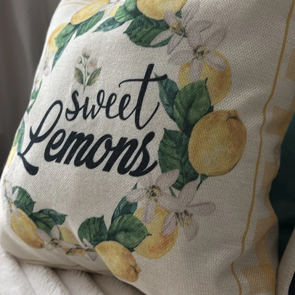 BOGO SALE Lemons Toss Accent Pillow Cover Yellow Decor Pillow NEW Final Sale